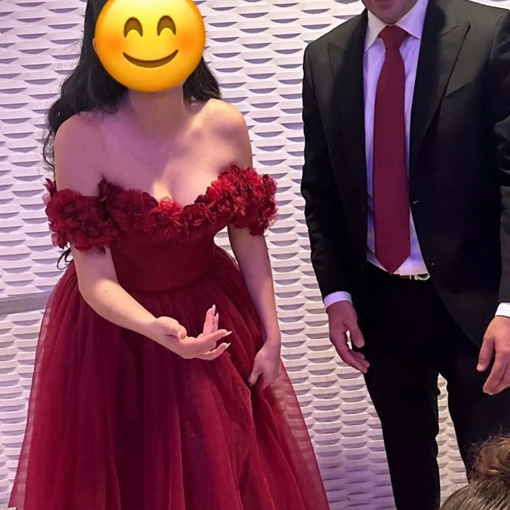 Teuta Matoshi royal crimson gown - Picture 3 of 7